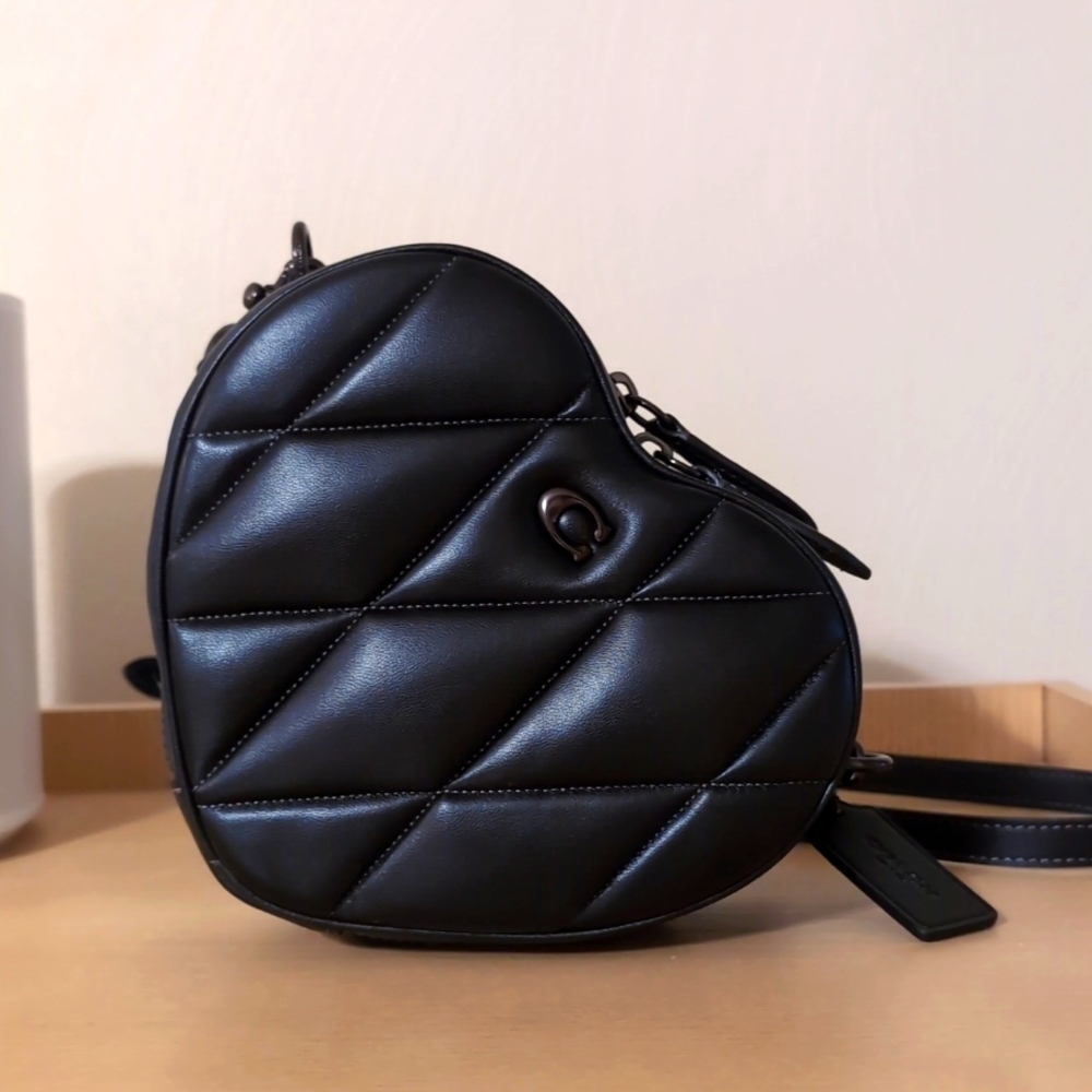 Brand new quilted Coach heart bag
